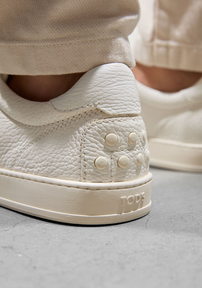 witte tod's lage sneakers allacciata cassetta 04l