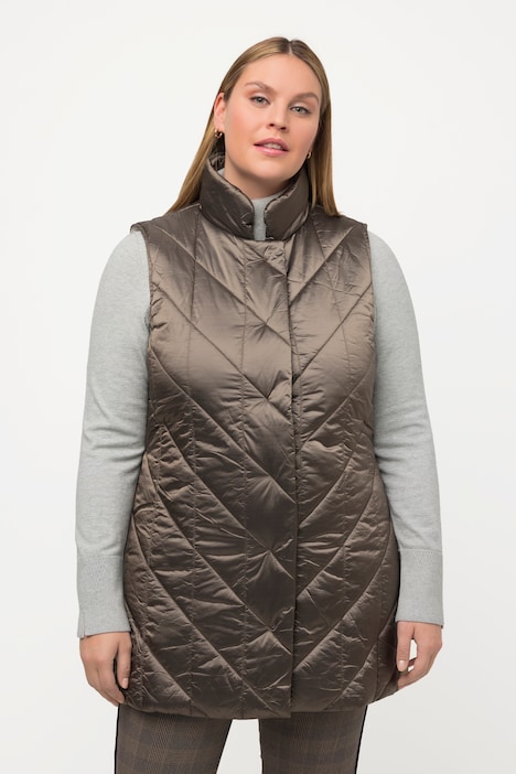 Steppweste, Stehkragen, Druckknöpfe, Zipptaschen