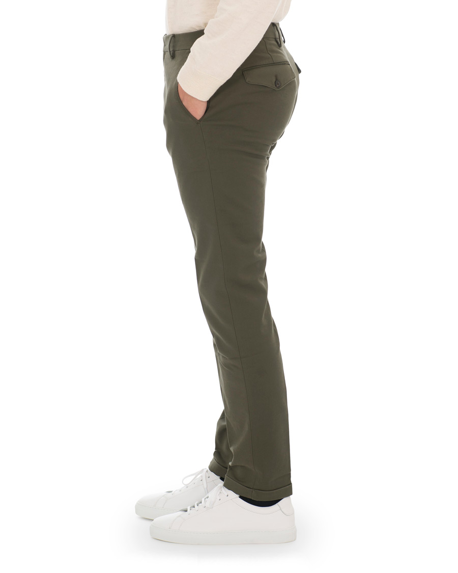 NN07 Scott Regular Fit Stretch Trousers Army Green