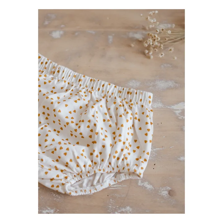 Rose in April Bloomer en jersey Tosca Mini-coeurs | Jaune moutarde