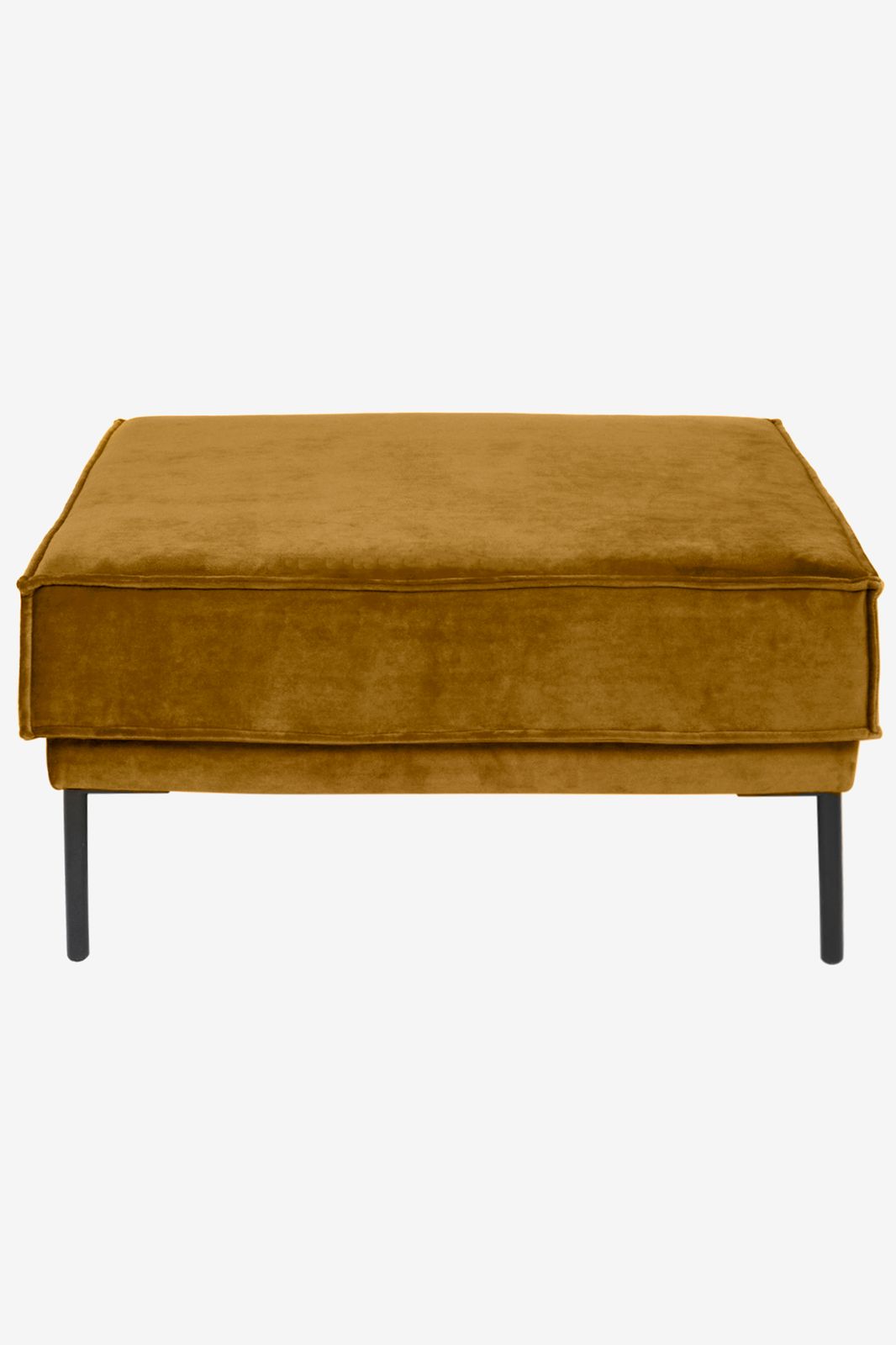 The Duchess velvet hocker okergeel