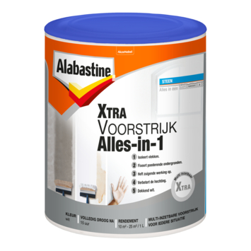 Alabastine voorstrijk alles-in-1 wit 1l