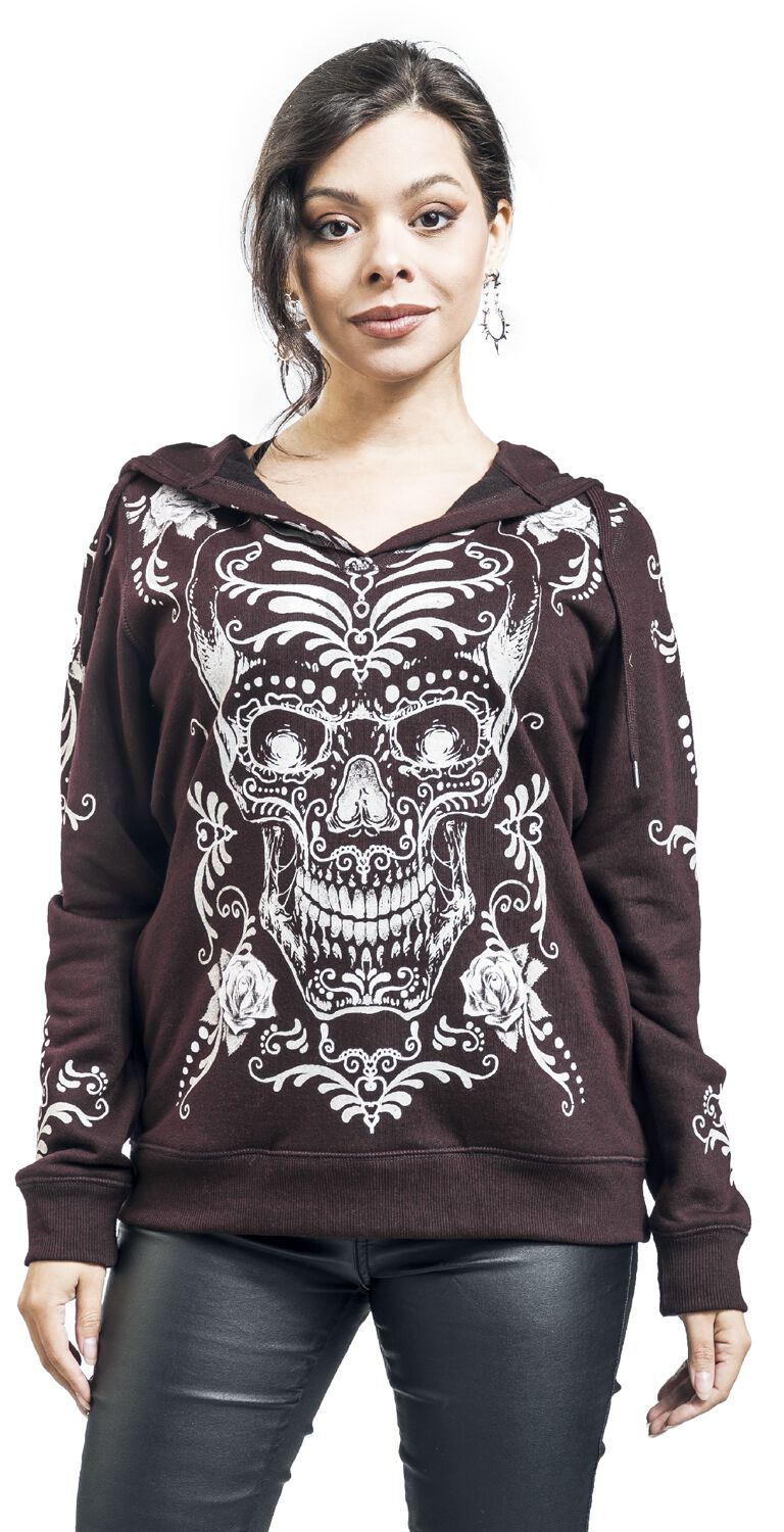 Sweat à Capuche Imprimé Dia De Los Muertos | Rock Rebel by EMP Sweat-shirt à capuche