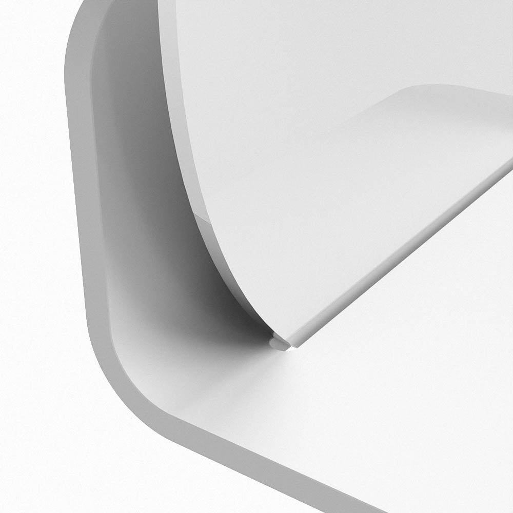 Mondiaz Spot spiegel rond Ø30cm met planchet talc