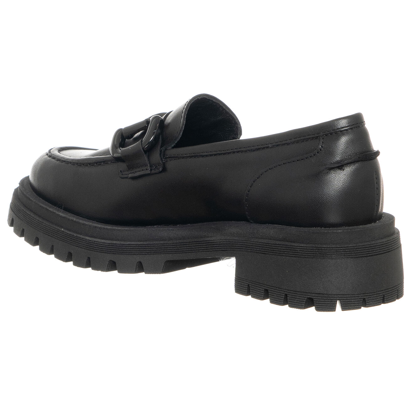 Loretta Pettinari Mocassins en Cuir Isea noirs - Talon 4.5 cm