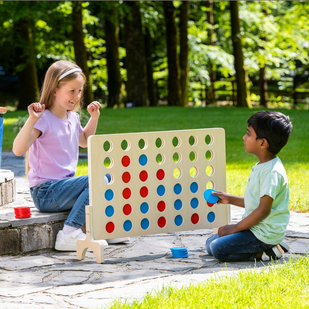 Riesiges 4-Gewinnt-Holzpuzzle