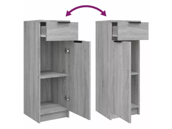 Meubles de salle de bain 5 pcs Sonoma gris Bois d'ingénierie