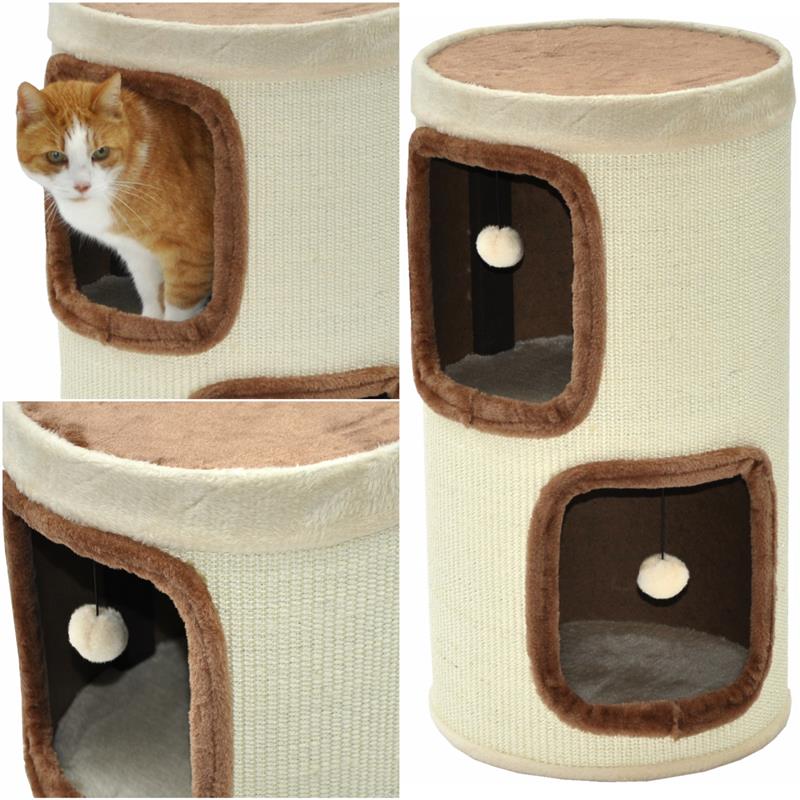 Nanook Kratztonne Tom Beige Braun 70 cm