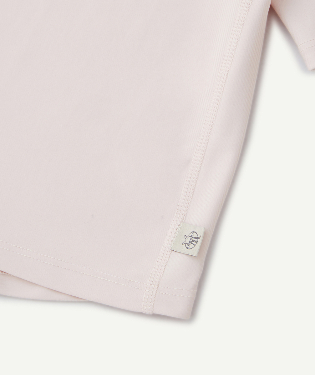 LASSIGT-SHIRT ANTI-UV BÉBÉ ROSE IMPRIMÉ HIPPOCAMPE