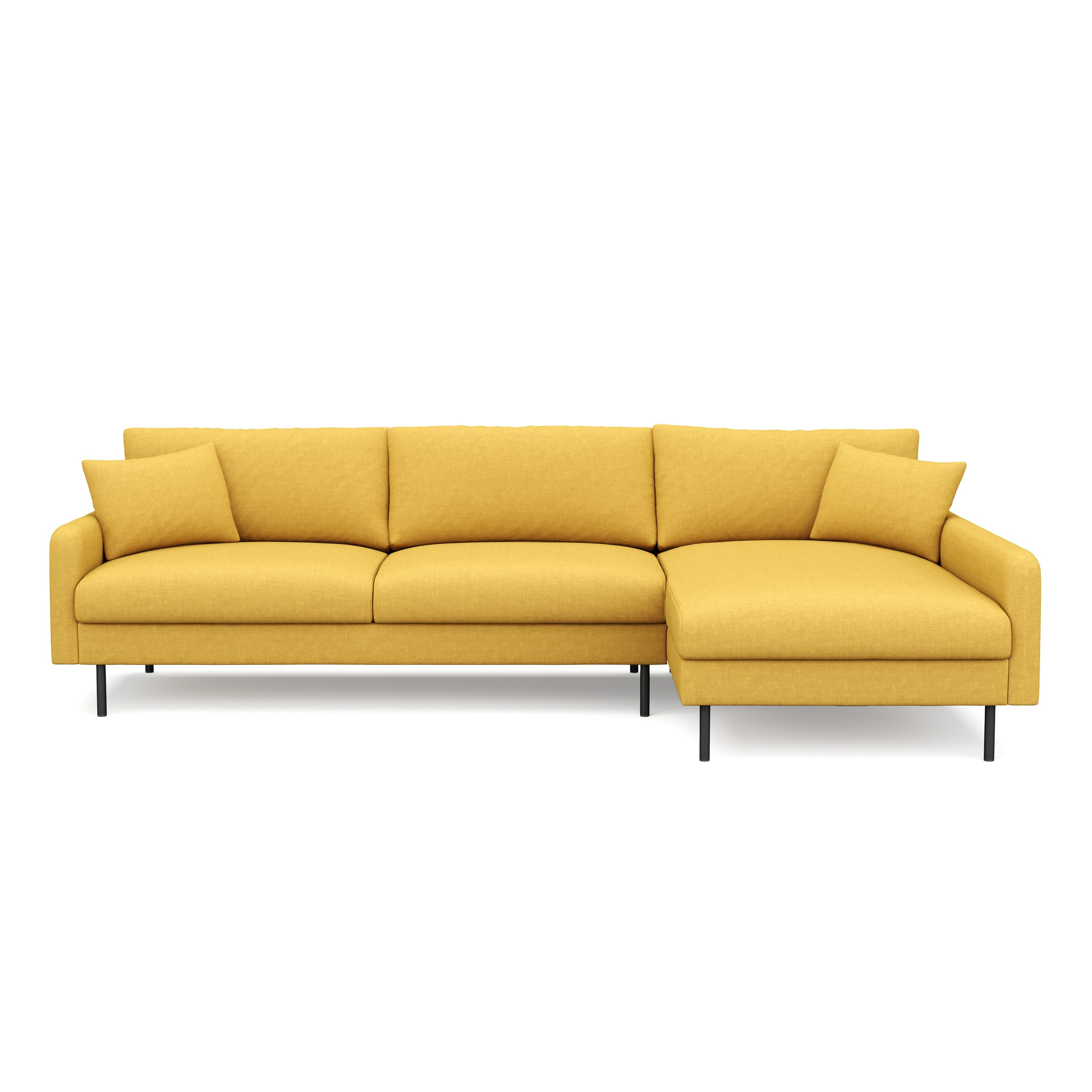 Ecksofa LEAH rechts gelb