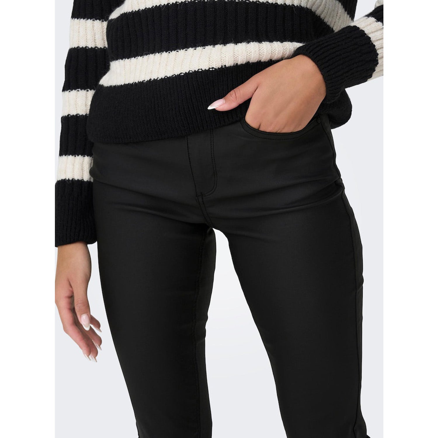ONLY  Blush Mid Waist Flared Coated