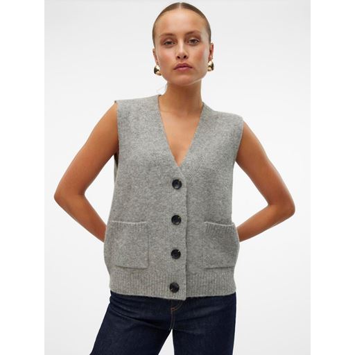 Vero Moda Clio Vest, Medium Grey Melange, M