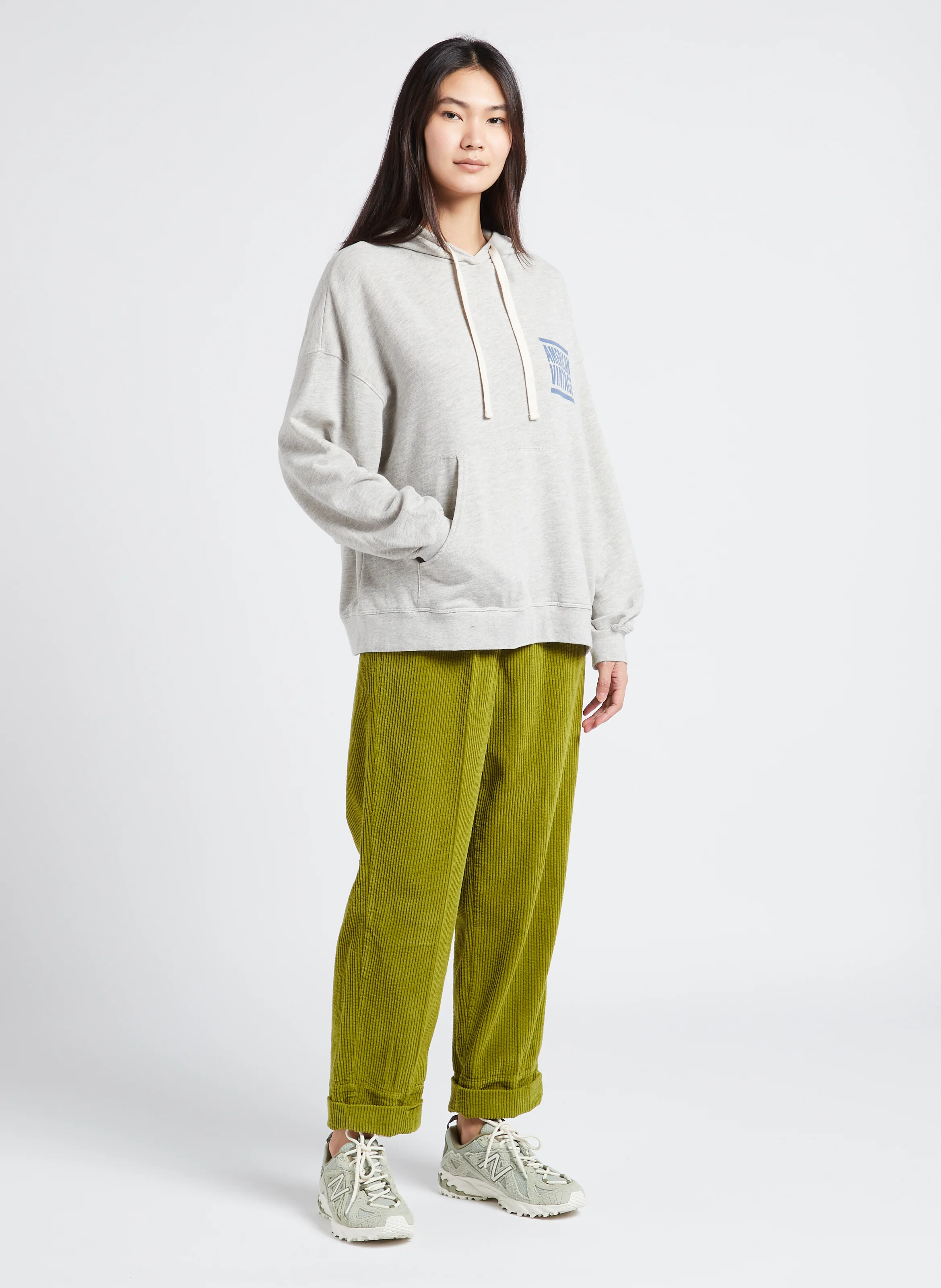 ZOFBAY - Sweat à capuche sérigraphié en coton mélangé | Gris