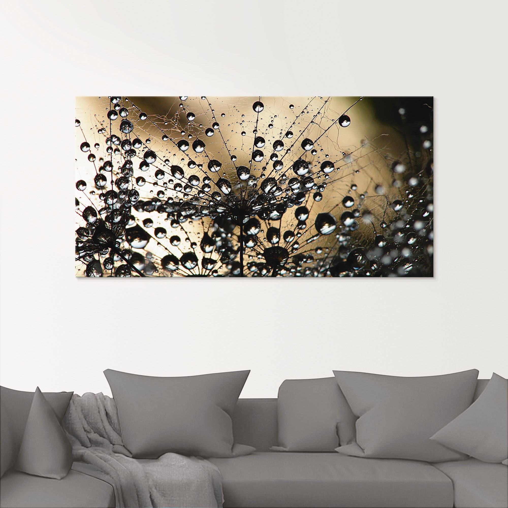 Artland Glasbild »Nasser Löwenzahn« Blumen 1 Stk. tlg. in verschiedenen Grössen