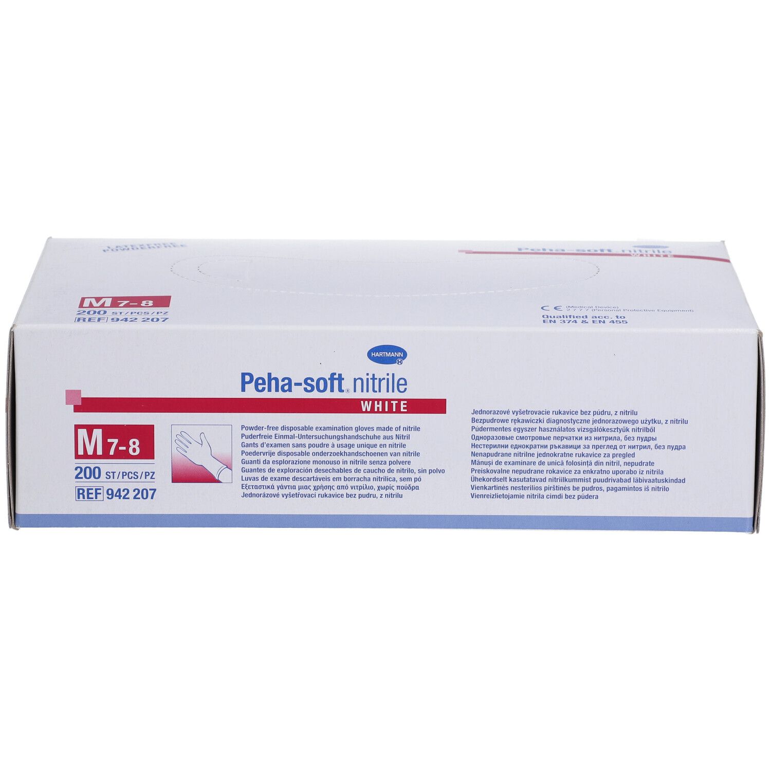 Peha-soft® nitrile white powderfree Einmalhandschuhe M