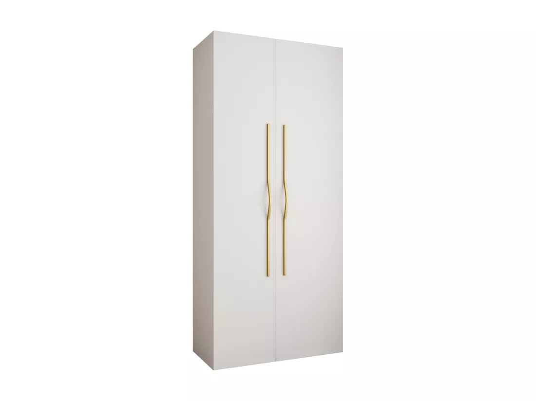 Armoire à portes battantes Como 2 245,5/110/40 2 portes (blanc/or)