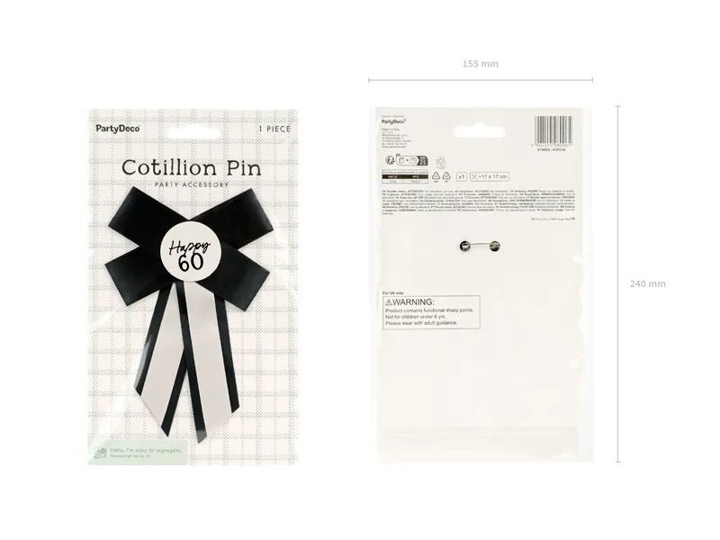 60 Jaar Button Strik 17cm