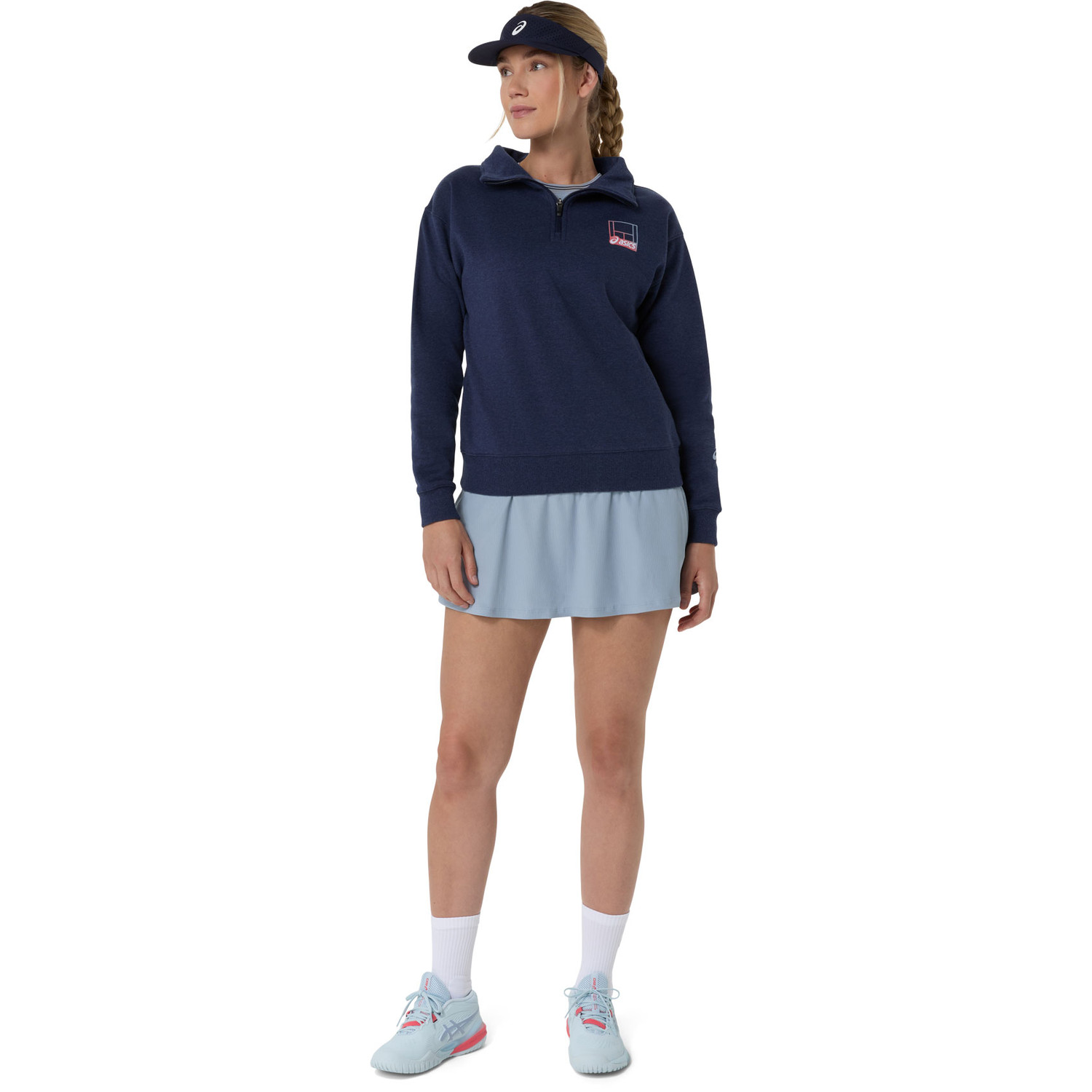 Asics Court Core Graphic Half Zip Sweater