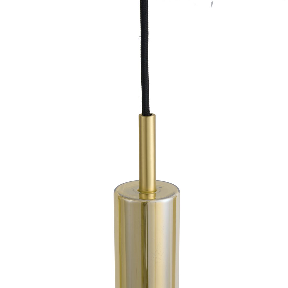 Moderne spot goud met amber glas voor railsysteem 1-fase - Slimline Loyce