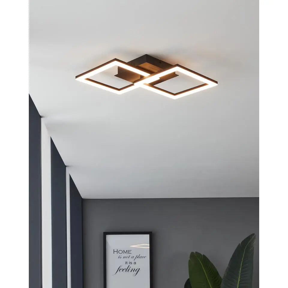 EGLOconnect.zParanday-ZSmartPlafondlamp-52,5cm-Zwart/Wit