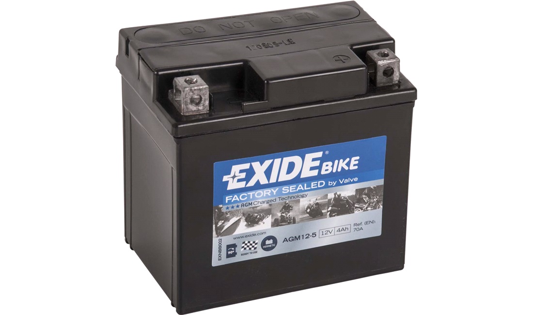 Exide batteri 12V-4Ah, XR125 02-07