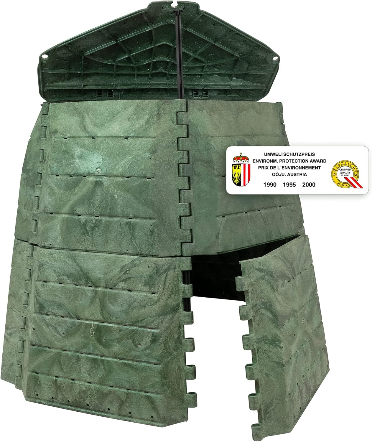 Premium Thermokomposter 1065 Liter aus dickwandigem Kunststoff für Küchen - und Gartenabfälle – Umweltschutzpreis Gewinner – Made in Austria