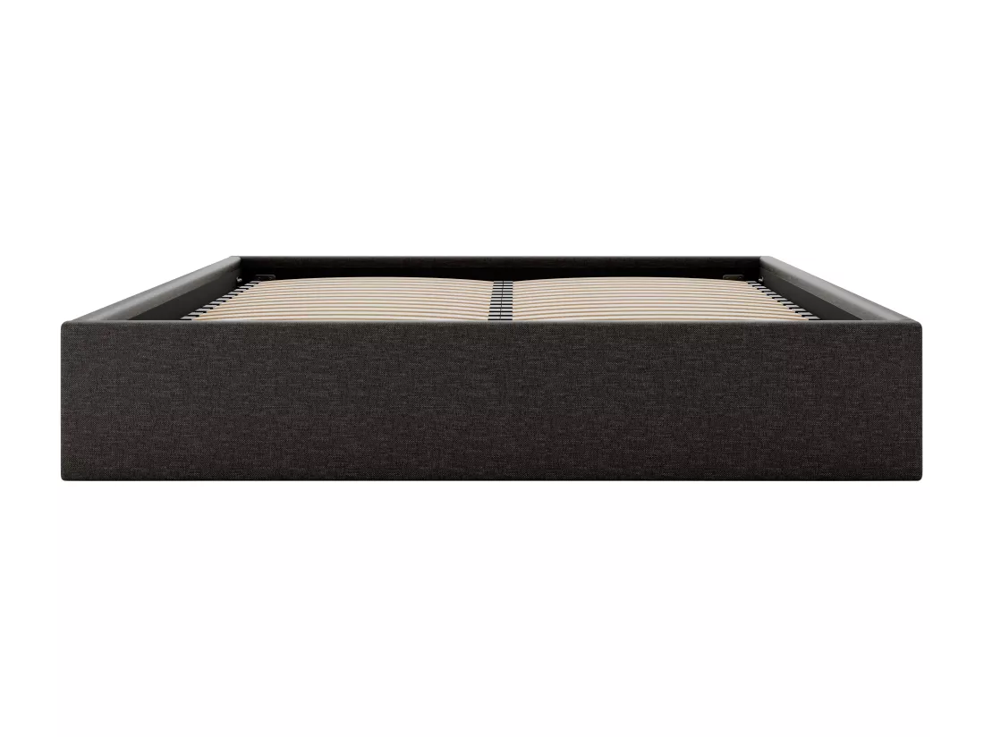 Sommier coffre 140 x 190 cm en tissu - Gris anthracite - PONTOS de YSMÉE