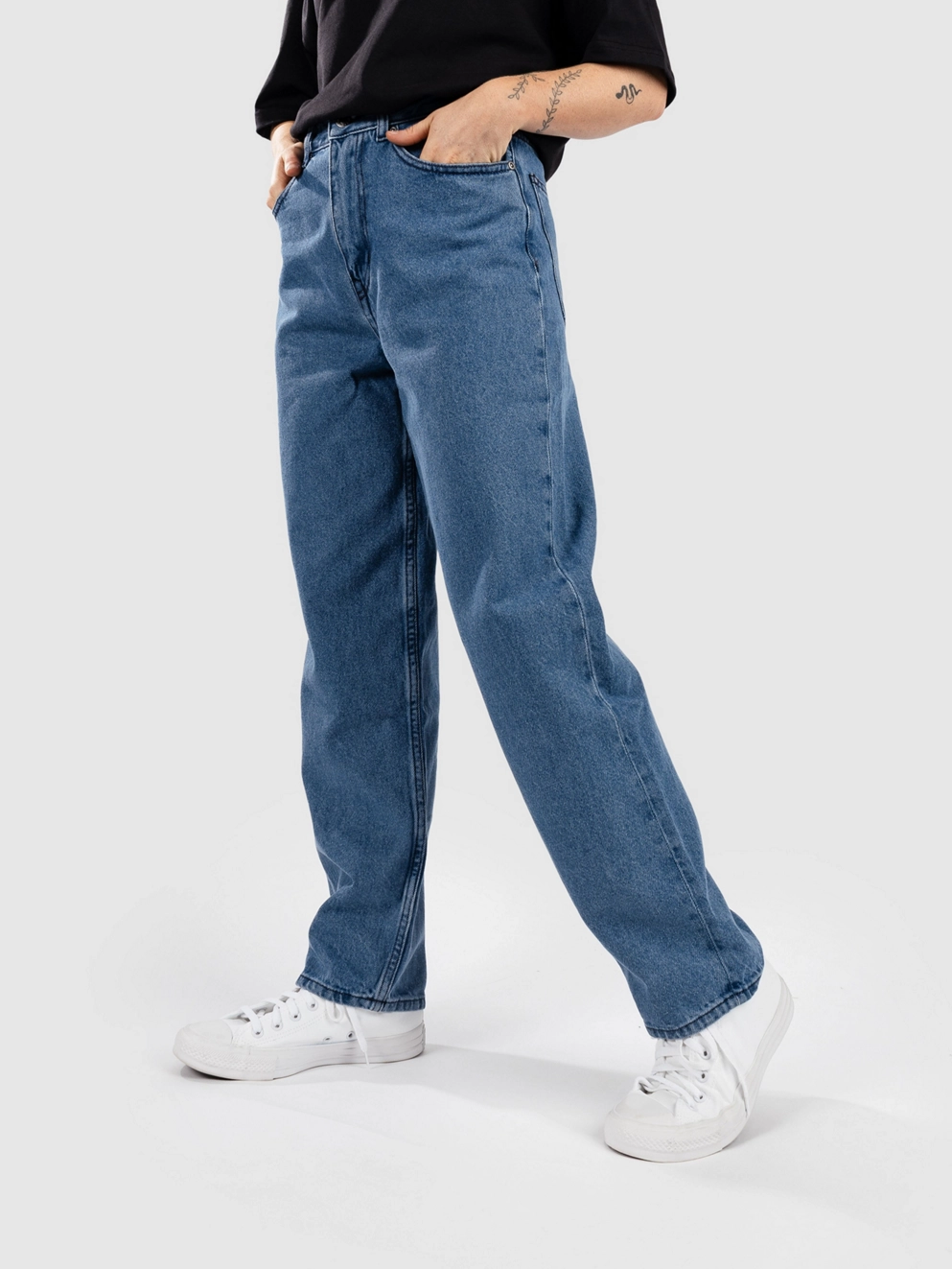 Quiksilver Uni Baggy Carrot Denim Jeans estate blue