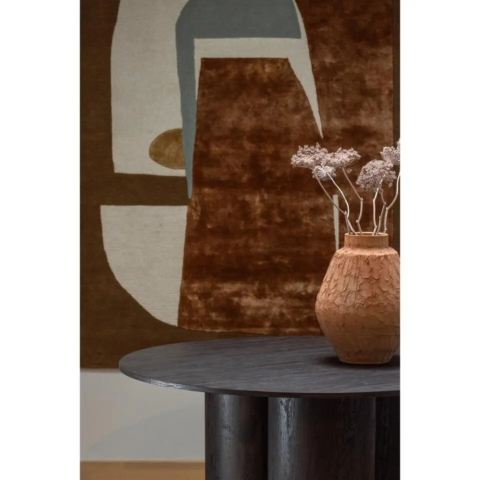 WOOOD Oona Eettafel - MDF - Donkerbruin - 75x140x140