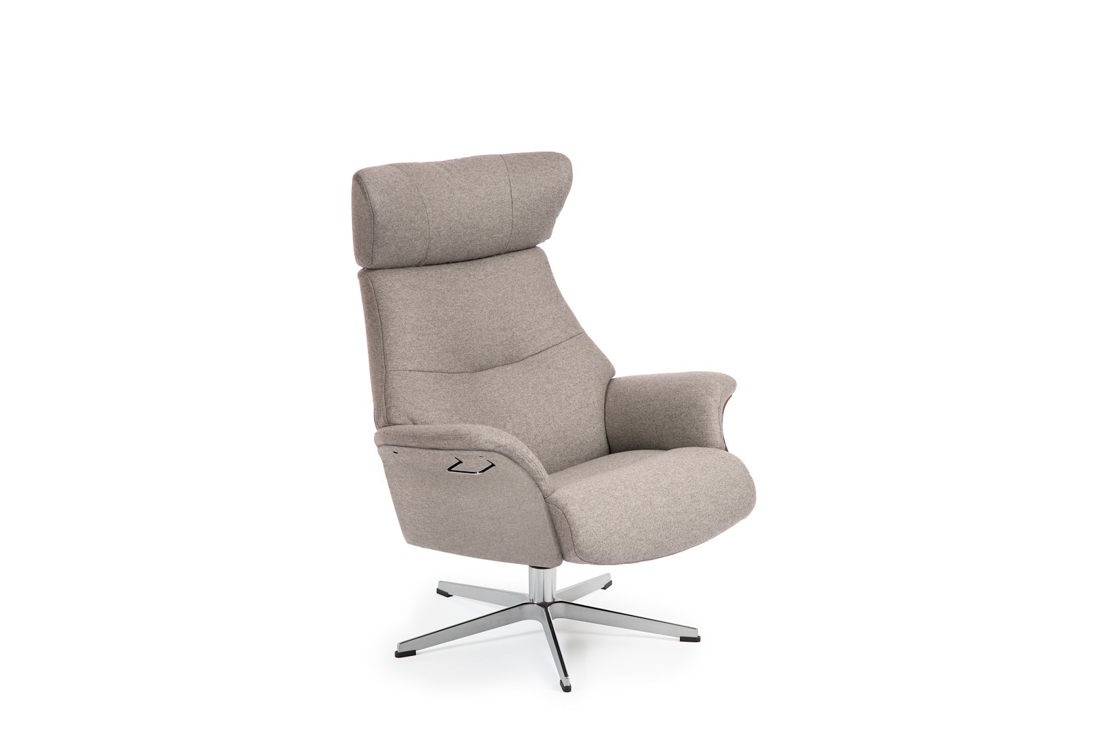 Air lenestol I tekstil Sheford 1383-72 Light Grey, høy standard svingfot alu. Skrog helkledd