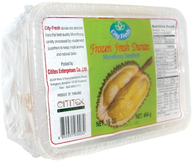 City Fresh Bevroren Verse Durian zonder Zaad 454g