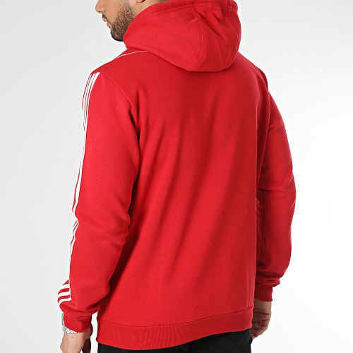 Sweat Capuche A Bandes HS3600 Rouge