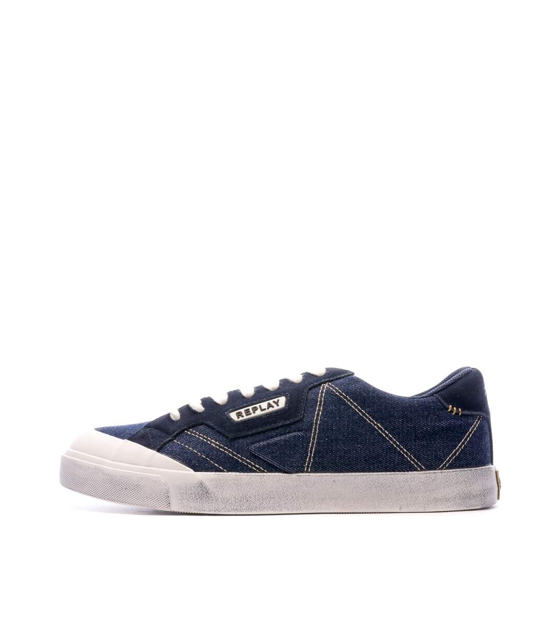 Baskets Basses Bleu denim Homme Replay Collège