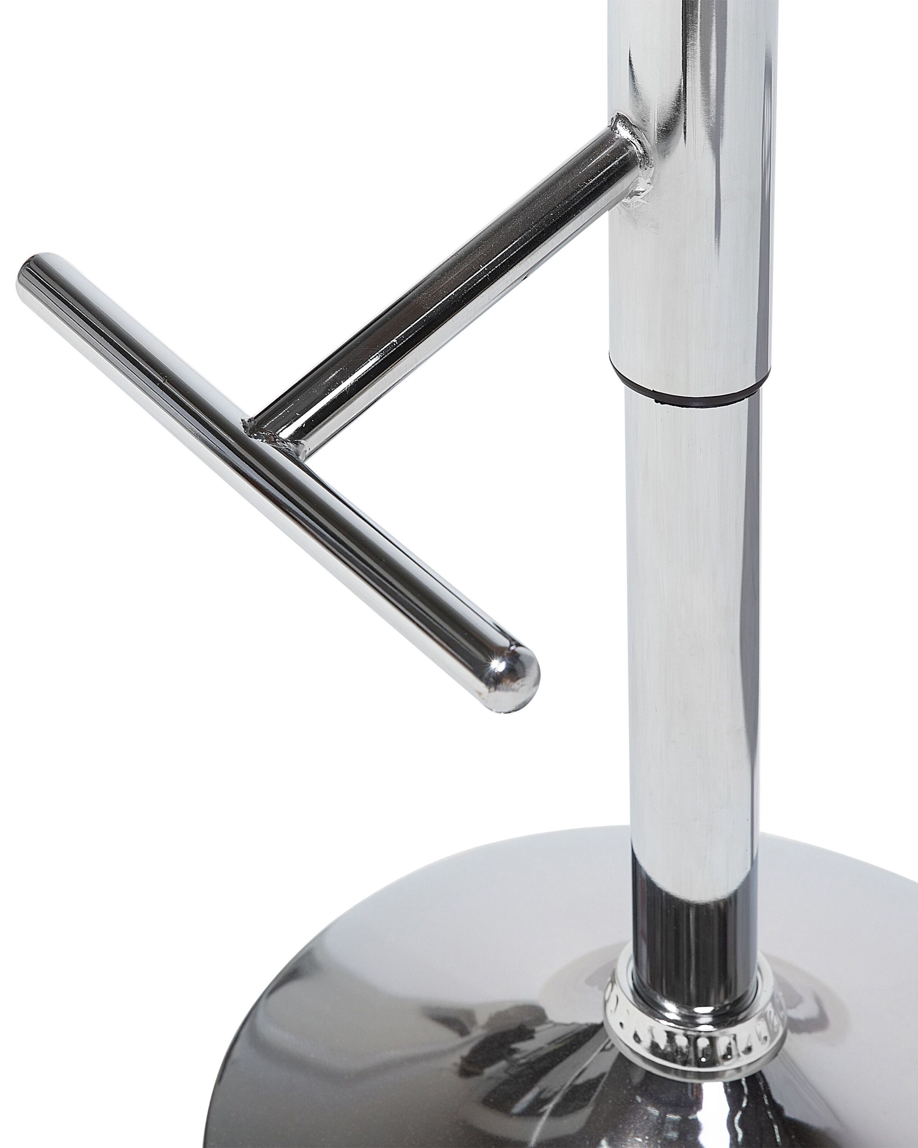 Set van 2 barstoelen PETERSBURG Kunstleer draaibaar Wit/zilver