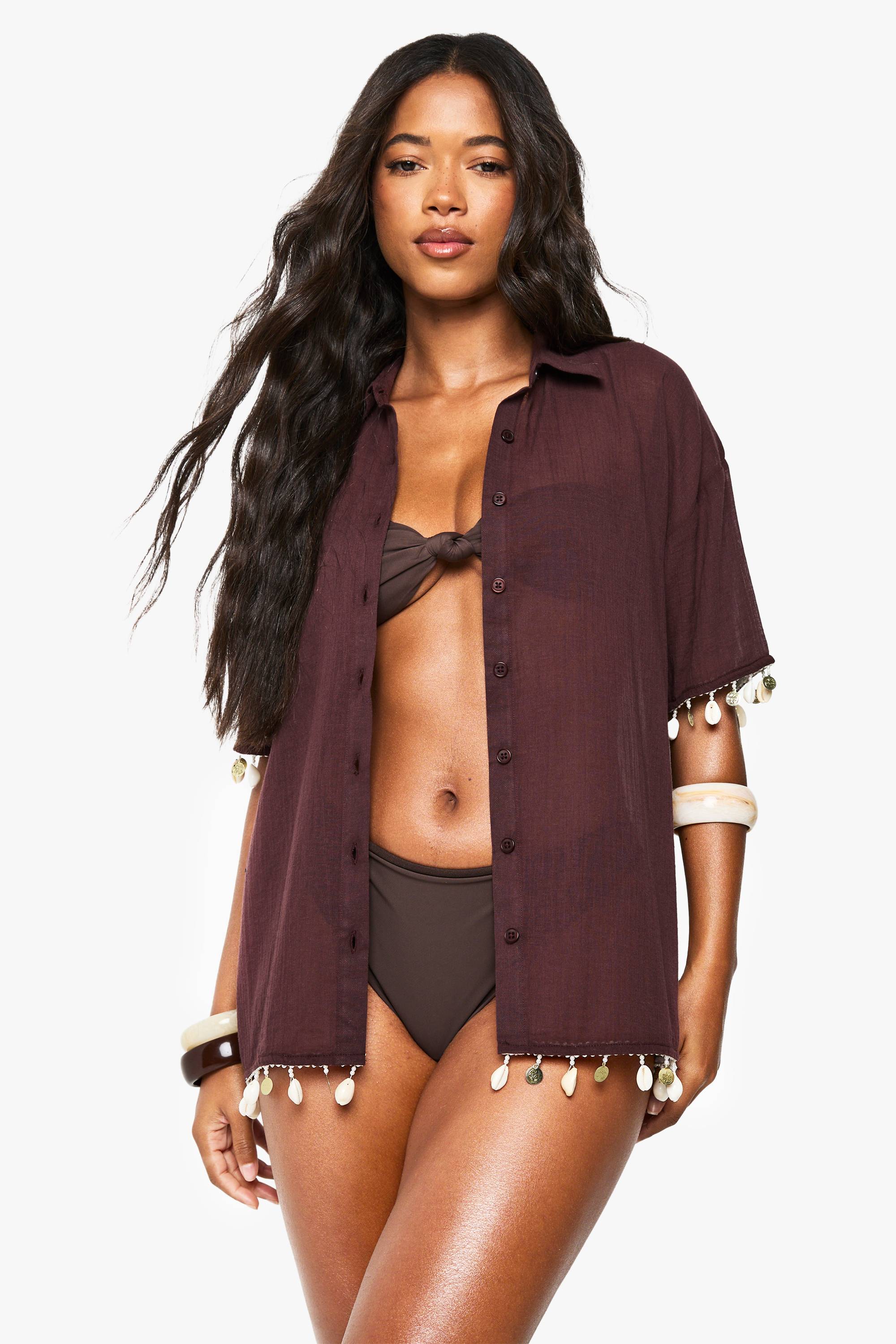 boohoo Chemises De Plage Ornées De Coquillages