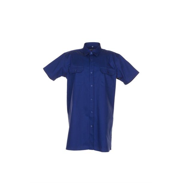 0418 Twill skjorte kortærmet, Mørkeblå