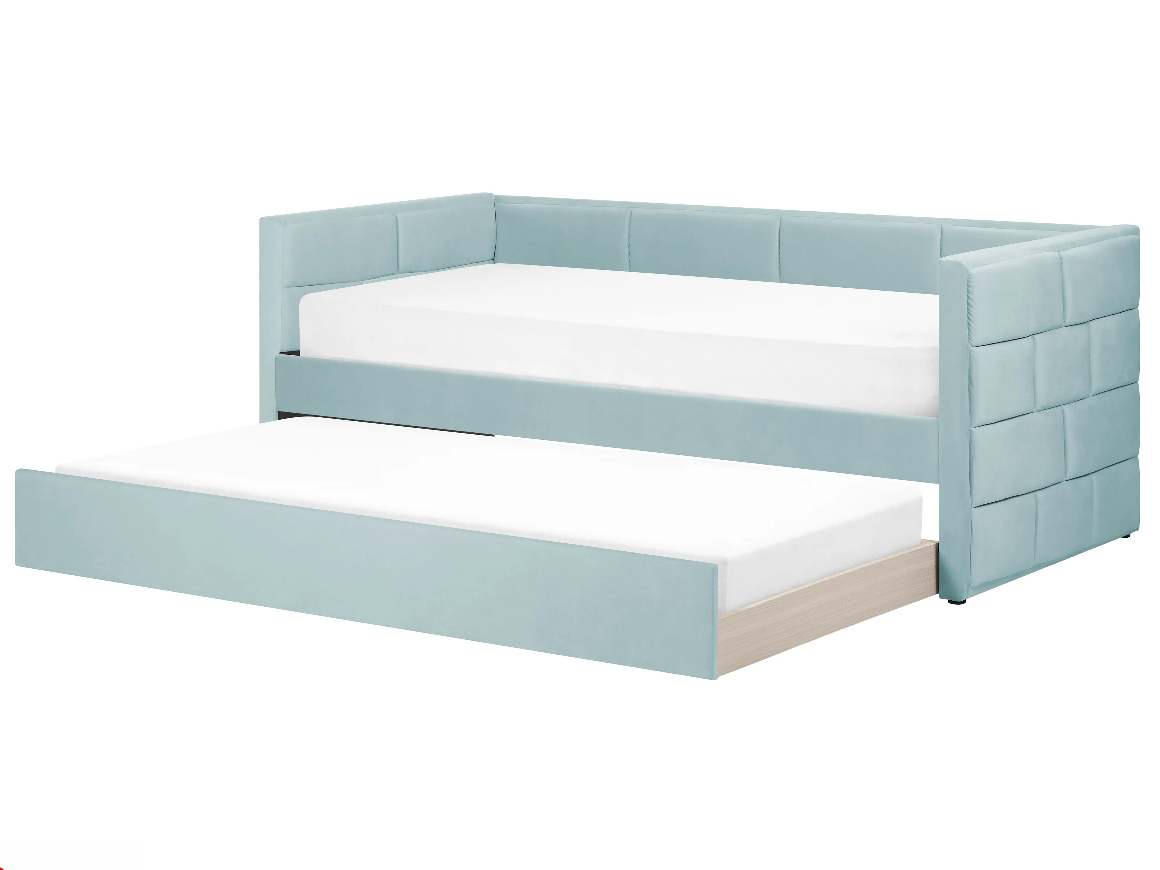 Onderschuifbed Fluweel CHAVONNE 90 x 200 cm Mintgroen
