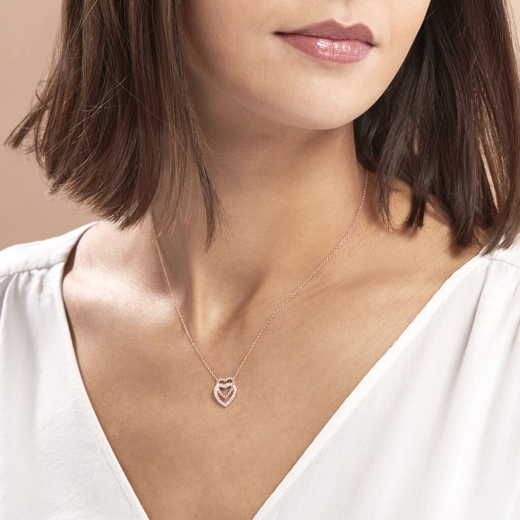 Collier Ottavia Argent Rose Oxyde De Zirconium