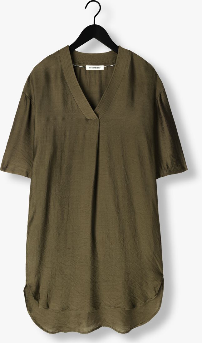 olijf co'couture midi jurk caryncc pleat tunic dress