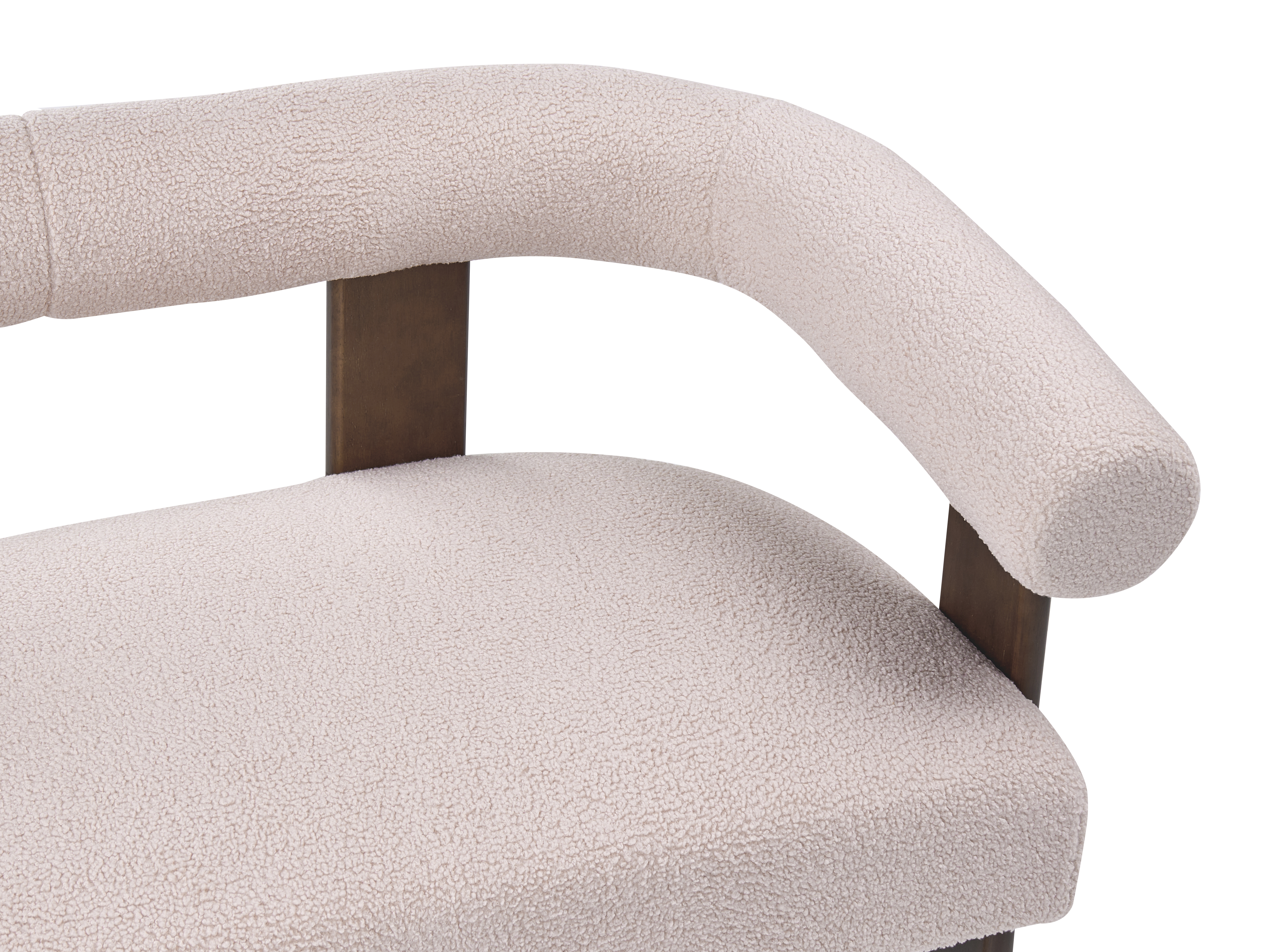 Bankenset ILBRO Bouclé Donkerbruin/beige