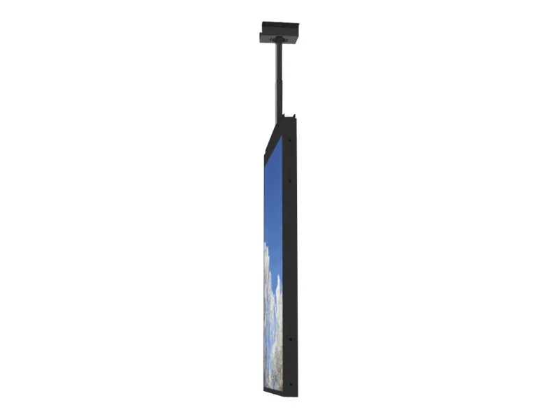 HI-ND Ceiling Solution - Monteringssæt (etui) - dobbeltsidet - for digital skiltning LCD-panel - metal - sort, RAL 9005 - skærmstørrelse: 55