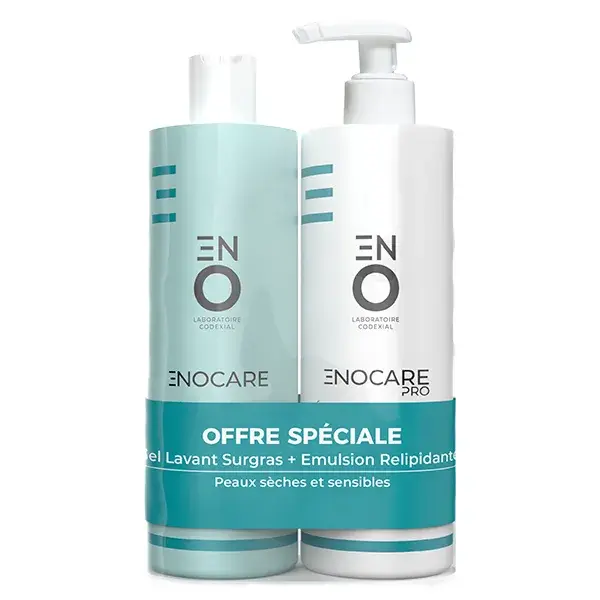 Eno Laboratoire Codexial Enocare Emulsão Repositora de Lipídios 400ml + Gel de Limpeza 400ml