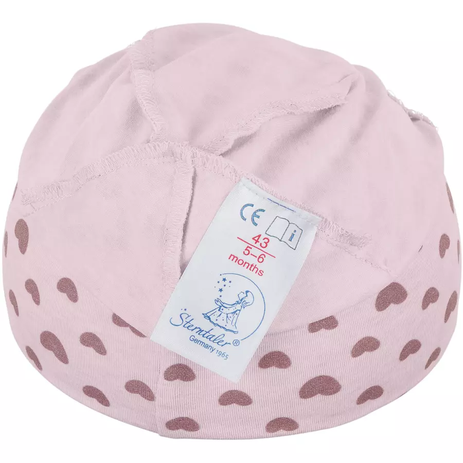 Sterntaler Slouch-Beanie Herzen rosa