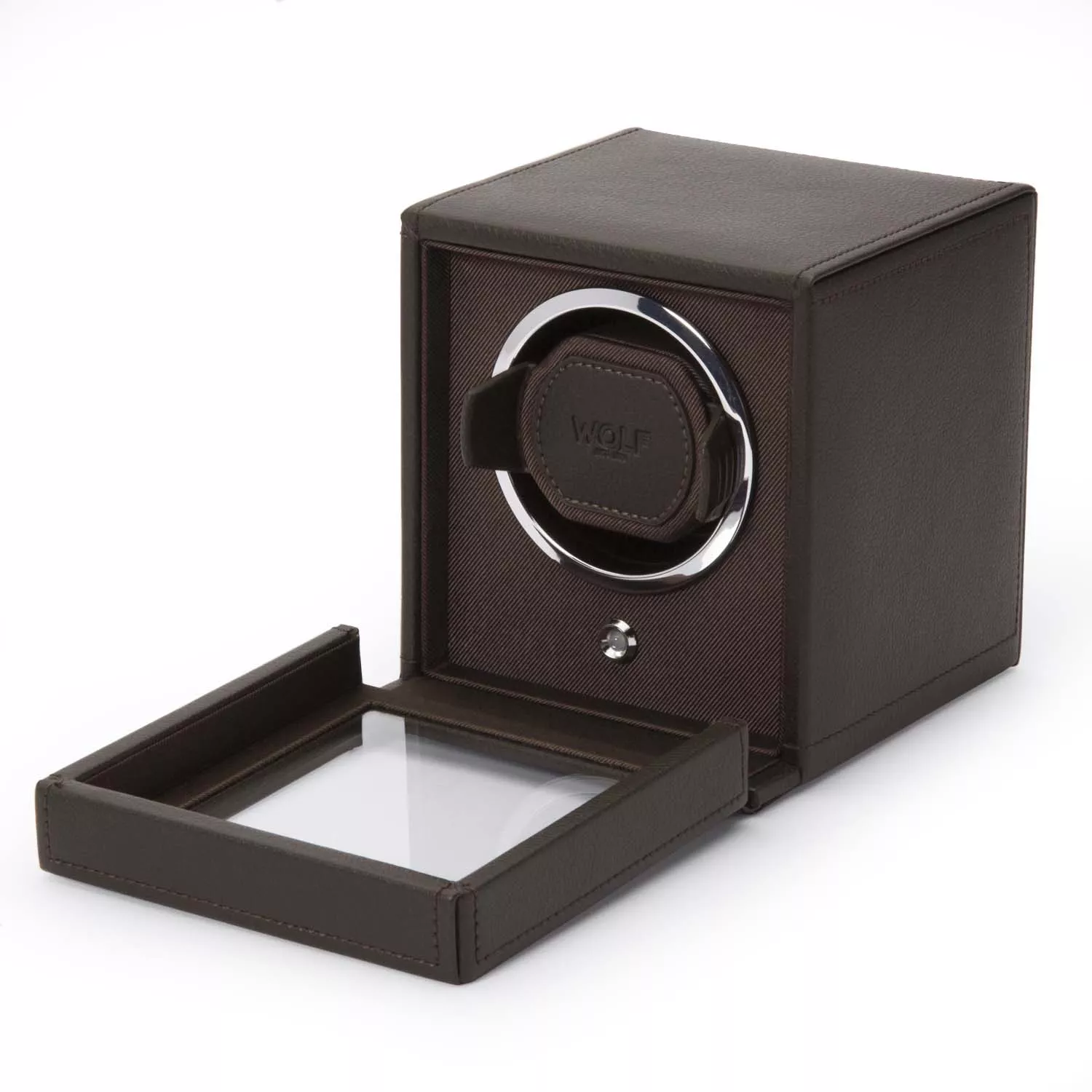 Wolf Cub Watch Winder 1 ur Brun Imiteret Læder 461106
