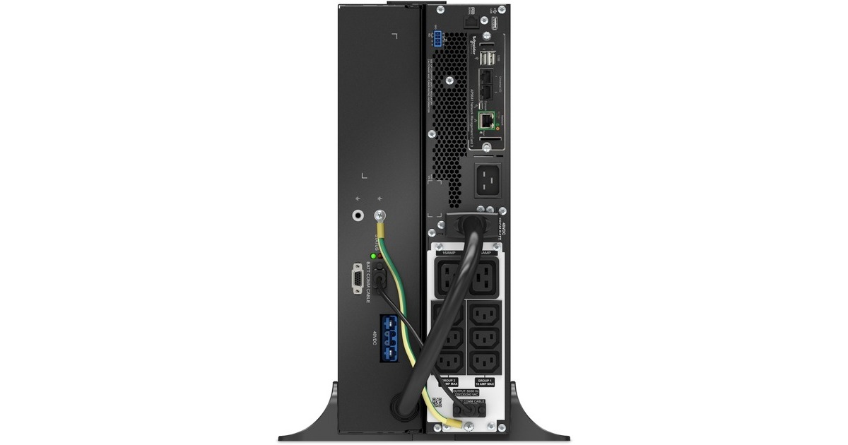 APCSmart-UPS Li-Ion SRTL2200RM4UXLI-NC Noodstroomvoeding ups  (Zwart/zilver, 2200VA, 6x C13, 2x C19, USB, Rack/tower convertible, long runtime, NMC)