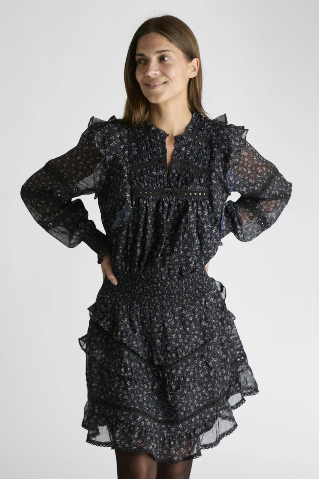 Neo Noir Harmoni Mini Rose Dress