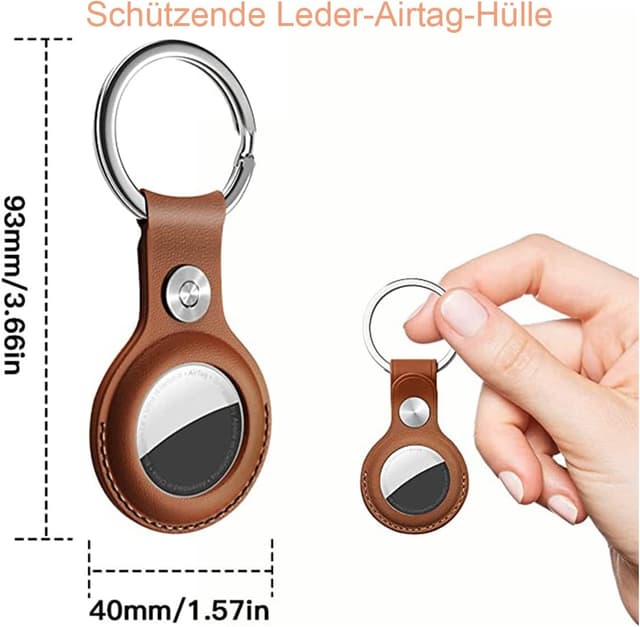 2-pak PU dobbelthuls beskyttende etui til AirTag MultiColor