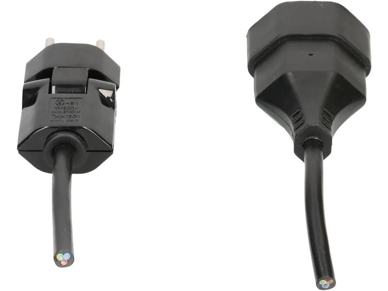Max Hauri Verlängerungskabel 1 m T13 - T12 Clip-Clap, Schwa TD-Verlängerung 1 m mit Clip-Clap-Stecker