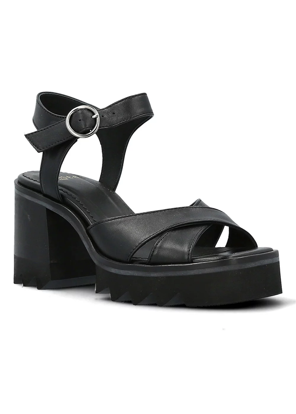 SANDALE RENEE CUIR NOIR