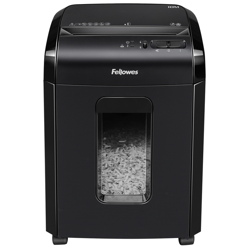 Fellowes Aktenvernichter Powershred® 10M, Mikropartikelschnitt, 2 x 12 mm